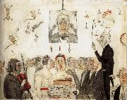 James Ensor At the Conservatory Norge oil painting reproduction